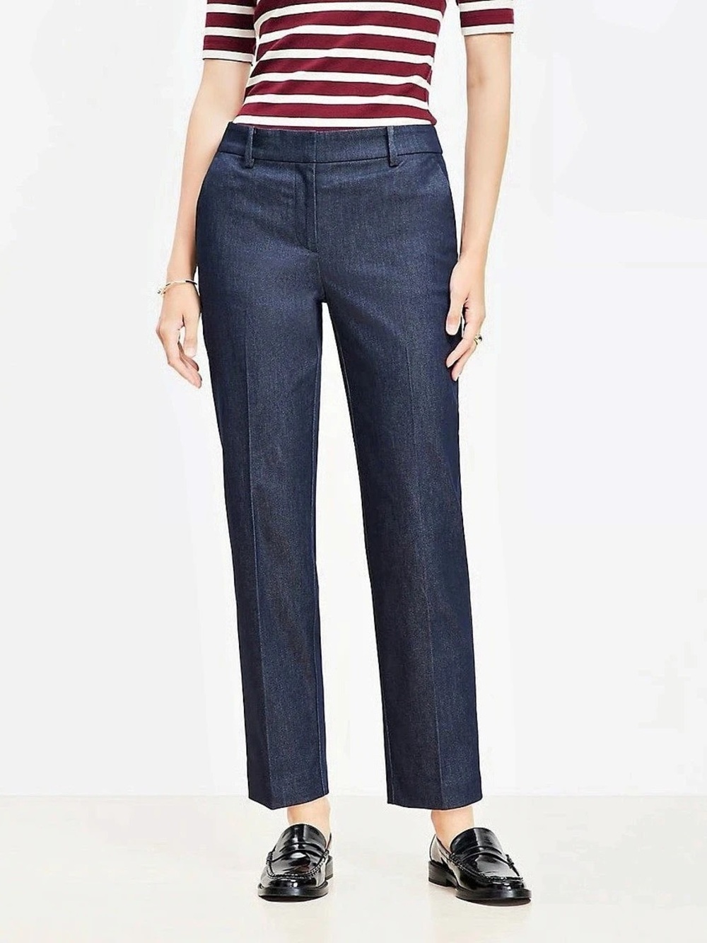 Ann Taylor Straight Leg Pants Blue Size 4 Like New